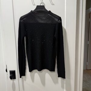 Frank Lyman black sheer/embellished pullover size Large.